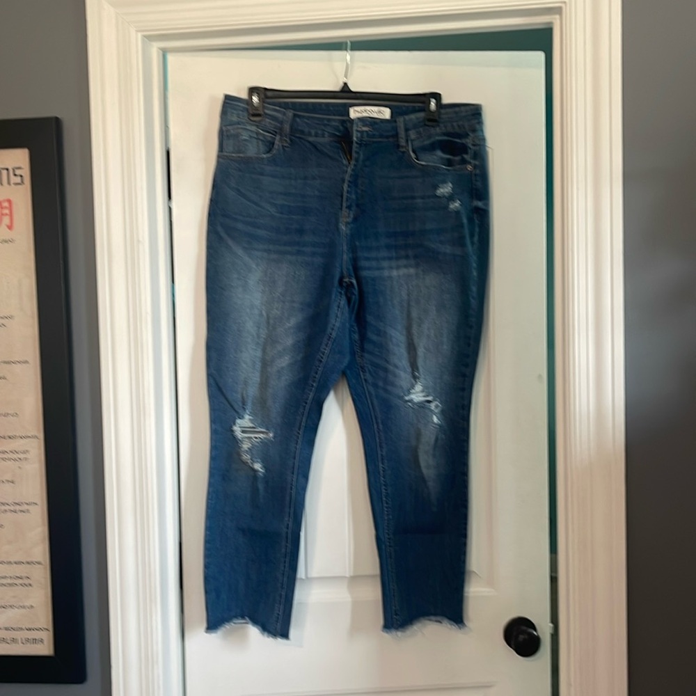 Stretchy skinny jeans.